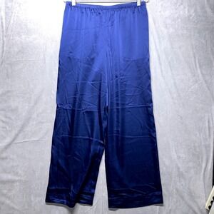 A New Day Women's Blue Wide Leg Pajama Pants Size Medium 100% Recycled Polyester